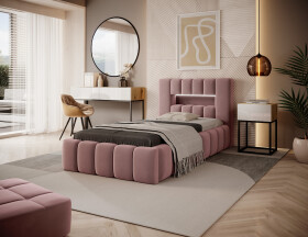 Postel Lamica 90 cm - kovový rám látka: Nube 24