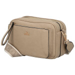 Stylová dámská koženková crossbody kabelka Aliana, tmavě béžová