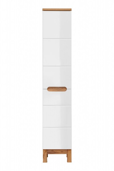 COMAD - Vysoká skříňka 2 dvířka BALI bílá 5907611647431