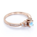 Emporial prsten 14k zlato Vermeil DR14630R-ROSEGOLD-MOONSTONE-ZIRCON Velikost: 10 (EU: 61-63)