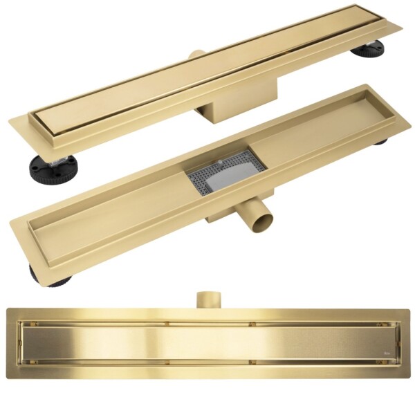 REA - Odtokový žlab Neox brush gold 50 REA-G4891