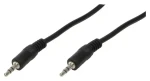 LogiLink Audiokabel jack 3,5 mm černý / Audio kabel / 3,5mm - 3,5mm / 2 m / poniklované konektory (CA1050)