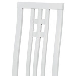 Jídelní židle, masiv buk, barva bílá, látkový béžový potah