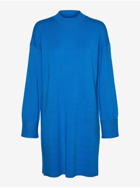 Modré dámské svetrové šaty VERO MODA Goldneedle dámské