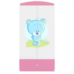 Skříň Babydreams růžová - Modrý medvídek