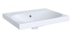 GEBERIT - Acanto Umyvadlo 60x48 cm, s přepadem, bez otvoru pro baterii, bílá 504.620.01.1