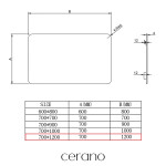 CERANO - Koupelnové obdelníkové zrcadlo Verniciato - 120x70 CER-429262