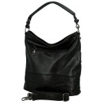 Trendy dámská koženková kabelka na rameno Sandipa, černá