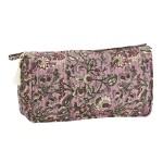 MADAM STOLTZ Prošívaná kosmetická taška Lilac / green / ecru / raspberry, fialová barva, textil