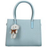 Módní dámská koženková kabelka do ruky Armin, světle modrá