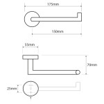 SAPHO - X-STEEL držák toaletního papíru, nerez mat XS700