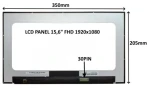 15,6" SIL LCD panel FHD IPS matný / Náhradní díl / 1920x1080 / 30 PIN / bez úchytů / LED (77042505)