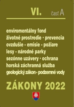 Zákony VI-A/2022 životné prostredie