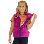 Vesta dívčí chlupatá se stojáčkem, Pidilidi, PD1140-07, fuchsia - 146 | 11let