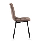 Jídelní židle, hnědá, sametová látka, CT-281 BR4