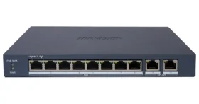 Hikvision DS-3E1510P-EI/M(B) / Switch / 8x Gigabit PoE / 2x Gigabit Uplink / Super PoE 80 W / dosah 300 m (DS-3E1510P-EI/M(B))
