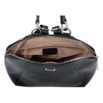 Pevný koženkový dámský městský batůžek Romantica, černá