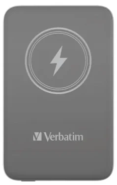 Verbatim Charge 'n' Go Magnetická bezdrátová powerbanka 10000mAh šedá / USB-C / MagSafe / 15-20W (32249)