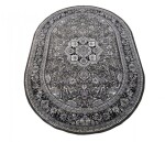 DumDekorace Exkluzivní oválný koberec v nadčasové šedé barvě Šířka: 200 cm | Délka: 300 cm