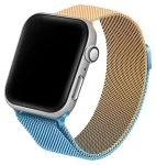 Beline Steel Collection modro-zlatá / Řemínek pro Apple Watch / 42/44/45/49 mm / nerezová ocel / magnetický