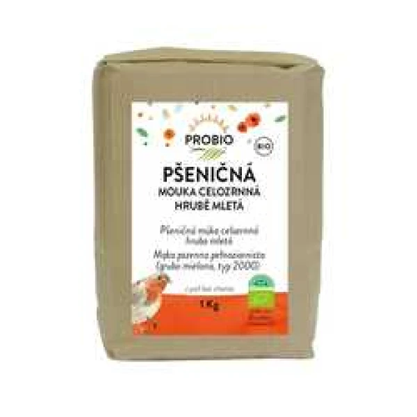 PROBIO Mouka pšeničná celozrnná hrubě mletá 1 kg BIO