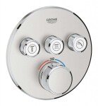 GROHE - Grohtherm SmartControl Termostatická sprchová podomítková baterie, 3 ventily, supersteel 29121DC0