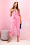 Set vesta + kalhoty světle růžová UNI