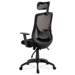 Kancelářská židle, synchronní mech., černá MESH, plast. kříž