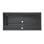 Nábytkové umyvadlo SAT B-Way 101x46,5 cm černá matná, otvor pro baterii uprostřed SATBW10046BKM SATBW10046BKM