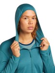 ICEBREAKER Wmns 360 Realfleece Elemental LS Zip Hood, Topaz (vzorek) velikost: S