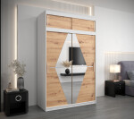 Šatní skříň Abi Bo s nástavcem Barva korpusu: Dub artisan, Rozměry: 250 cm, Dveře: Dub artisan