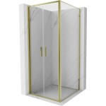 MEXEN/S - Exo sprchový kout dveře křídlové 70 x 70, transparent, zlato 814-070-070-50-00