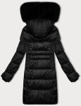 Černá zimní prošívaná plus size bunda s kapucí S'west (B8267-1) odstíny černé 48