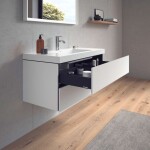 DURAVIT - L-Cube Skříňka s umyvadlem 50x100x48 cm, 2 zásuvky, bílá mat LC6928O1818