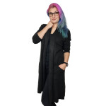 HOSH Dámský kardigan ve střední délce Velikost: UNI, Barva: Vínová