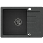 Dřez granitový Forte 116 New 600x440x185 černý