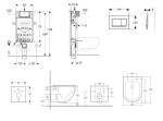 GEBERIT - Kombifix Set předstěnové instalace, klozetu Oudee a sedátka softclose, tlačítko Sigma20, černá lesk/černá mat SANI15CA5147