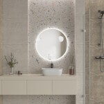 Erga Sofia, kulaté LED zrcadlo 70cm, 1610 lm, 3 barvy světla, ERG-V01-207-7070
