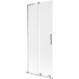 MEXEN/S - Velar L dvoukřídlá posuvná vanová zástěna 85 x 150, dekor, chrom 896-085-003-31-01