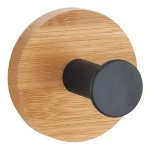 MSV YONO samolepící háček černý / bambus / ocel / 48 x 36 mm (3700703918875)