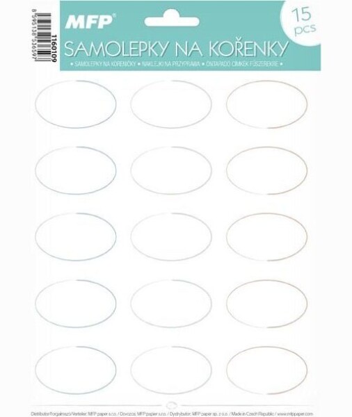 Samolepky na kořenky 16,2x23cm čisté