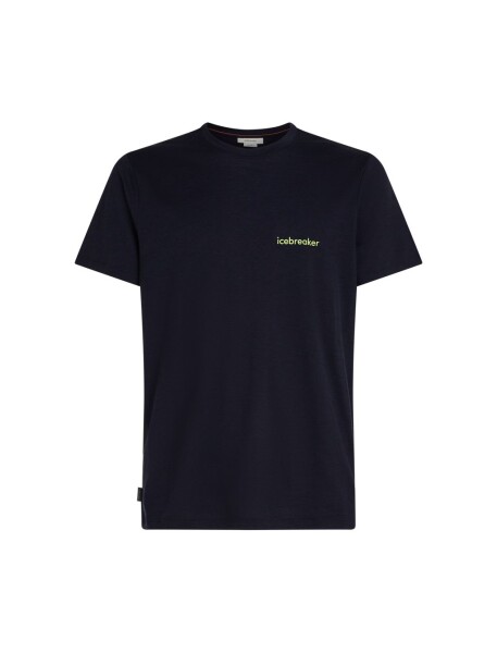 Pánské merino tričko s krátkým rukávem ICEBREAKER Mens 150 Tech Lite SS Tee IB Wordmark, Midnight Navy velikost: M