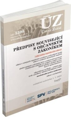 ÚZ 1599 Předpisy související občanským zákoníkem