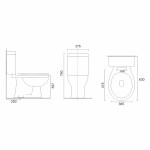 Mereo WC kombi, RIMLESS, spodní odpad s armaturou, 12 ks VSD98AKCE12