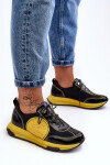 Dámské kožené sportovní boty Maciejka 06295-01 černá a žlutá 39