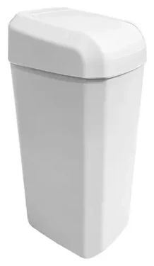 Denox Troya odpadkový koš 45 l, bílá / plast / houpací víko / 28 x 35 x 64,5 cm