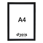 Djois otevřený rámeček - Magneto PRO, A4, PVC, černý, 10 ks