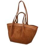 Trendy dámská kožená kabelka na rameno Ruth, koňaková