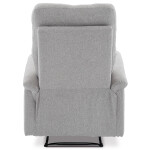 Relaxační křeslo, manuální ovládání, světle šedá látka