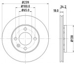 Brzdy kotouče a desky přední VW POLO (6N) LUPO 94-05 239mm